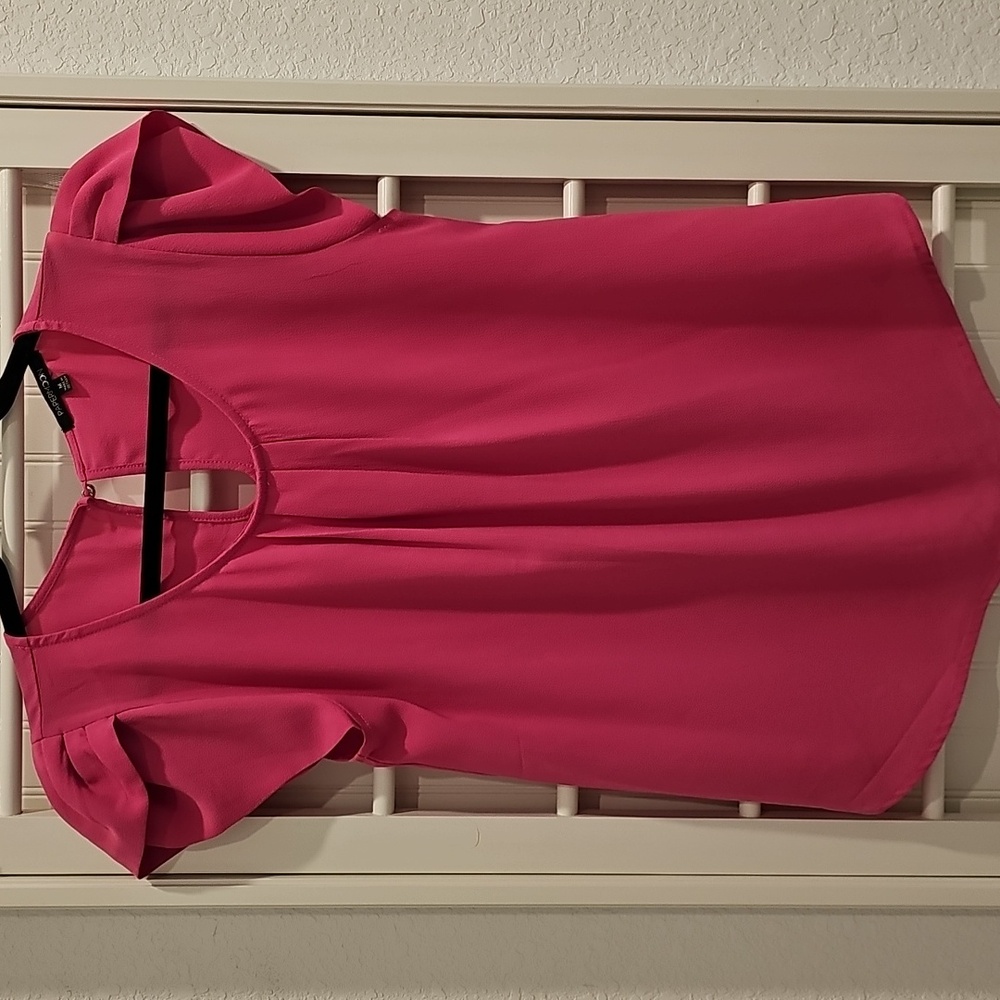 Papermoon Blue Puff Sleeve Blouse, M